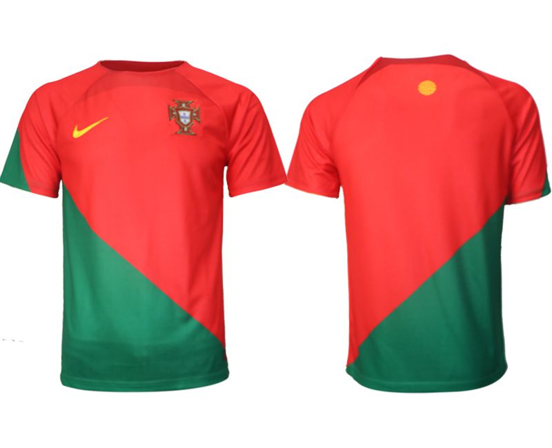 Men 2022 World Cup National Team Portugal home aaa versio red blank Soccer Jersey->->Soccer Country Jersey